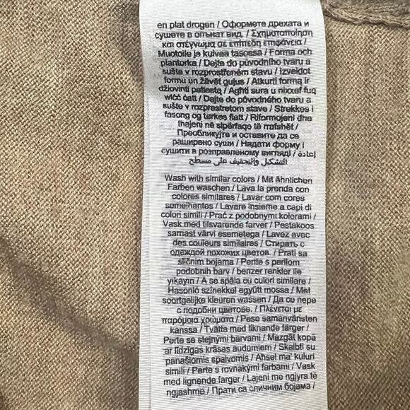 Selected Homme Men's L Crewneck Wool Sweater Tan Long Sleeve Lightweight - Picture 11 of 13